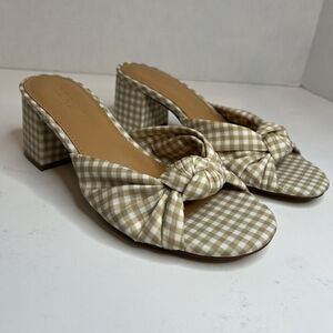 J. Crew Kids Checkered Sandals - Beige and White